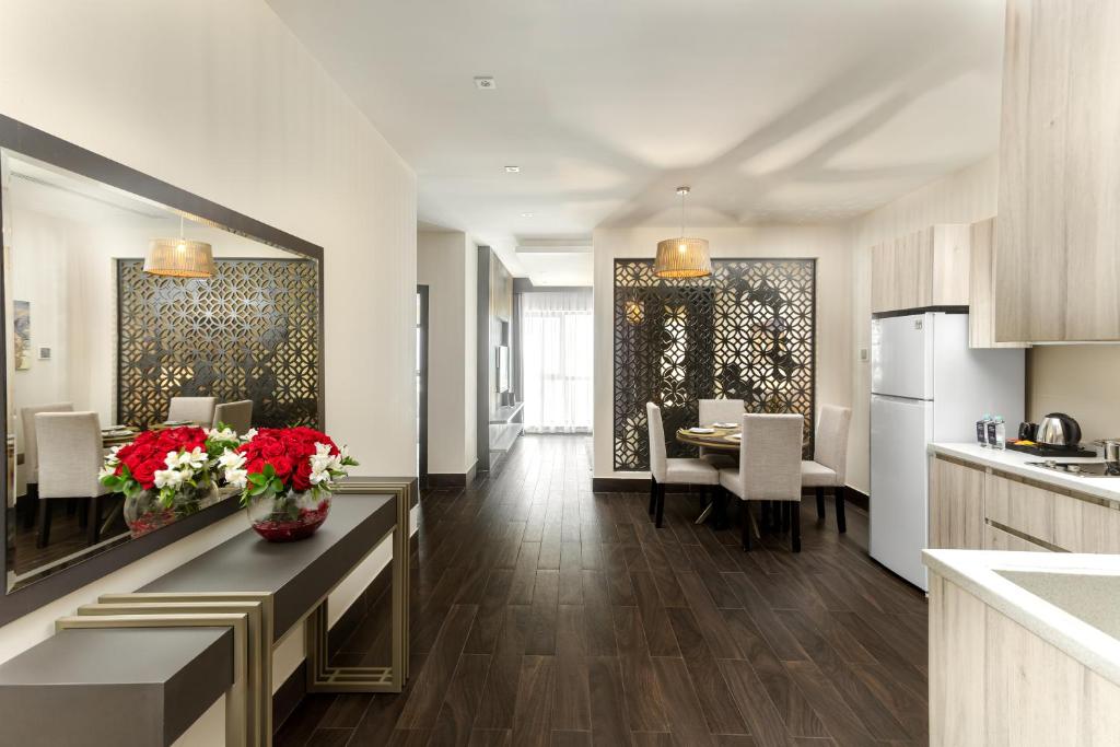 العنوان للشقق المخدومة